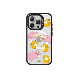 ImagiSnap, CASEBANG, Reka Bentuk Slowpoke & Psyduck oleh Pokemon1.0 Siri, IP Berjenama, Pengecasan Magnetik Magsafe, Serasi dengan iPhone 13-16 dan Samsung S24 / 24 + / 24U / 25U Siri, Beg Udara Balut Penuh, Empat Penjuru, Tahan Kejutan