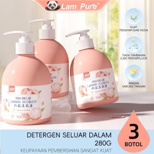 Produk Dobi Seluar Dalam, Jenama Teknologi Cina Lampure, Jenis Air, Formula Pekat 280ml, 3 Pek