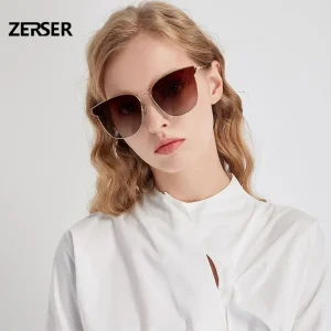 Cermin Mata Hitam Memori Titanium ZERSER Untuk Wanita dan Lelaki Trend Baharu Terpolarisasi Perlindungan UV Sesuai untuk Aktiviti Luar spec hitam cermin mata mancing impractical jokers sunglass beach glass Eyewear Matte cermin matasiang blusa vintage