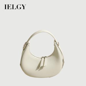 Beg Bahu Tunggal, IELGY, Rekaan Niche Perancis, Gaya Gelap, Bentuk Bulan Sabit, Serba guna, Untuk Wanita Bags