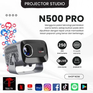 NEXGEN N500 PRO FHD Projector Android 13 with Dual WIFi Band Auto Focus and Keystone Wireless Mirror Phone premium