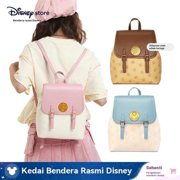 Beg galas Serbaguna, Beruang Strawberi Disney Sullivan, Warna Kontras, Sesuai untuk Pelajar Kolej, Beg galas Kapasiti Tinggi, Sesuai untuk Kehadiran Jalanan, [COD] Traveling Backpack Cartoon