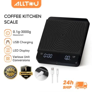 ALLTOU Digital Kitchen Scale Weighing Scale 0.1g~3000g Kitchen Penimbang Berat Scale Timbang Penimbang Makanan Kitchenware