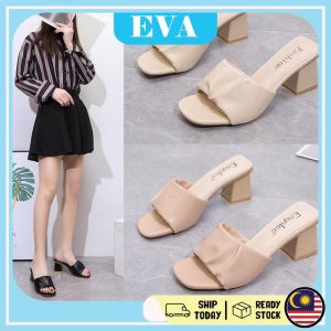 READY STOCK EVA New Heel Sandal Slipper Shoes Wanita Kasut Tinggi Women Heels Perempuan Kasual