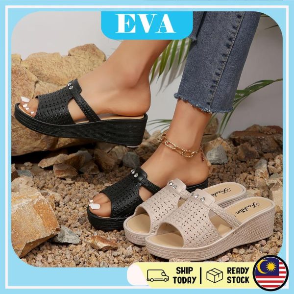 READY STOCK EVA Wedges Women Kasut Sandal Wanita Perempuan High Heels Shoes