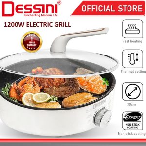 DESSINI ITALY Electric Cooker Steamboat Hot Pot Non Stick Frying Wok Pan Rice Cooker Periuk Masak Elektrik