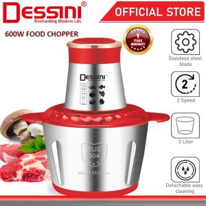 DESSINI ITALY Capsule Cutter Spin Chopper Blender Grinder Mixer Mincer Masher Shredder Juicer Pengisar Pengadun (3L)