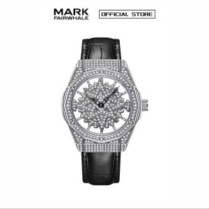 【100% Authentic】Jam Tangan Wanita Kalis Air, Mark Fairwhale, Bercahaya-dalam-Gelap, FW-3760, Bead,dengan Berlian Poligon Watches