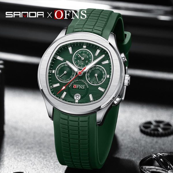 Jam Tangan Getah Udara Sarung Ultra Nipis, AW24 OFNS (SANDA), Untuk Wanita, Kalis Air, Gaya Perniagaan Mewah dan Riadah, Uniseks, Pergerakan Kuarza, 8019