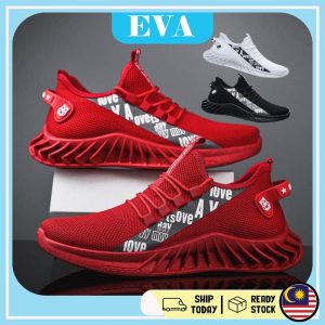 READY STOCK EVA Fashion Men Flyknit Sport Shoes Breathable Sneakers Running Shoes Lelaki Kasut Sukan