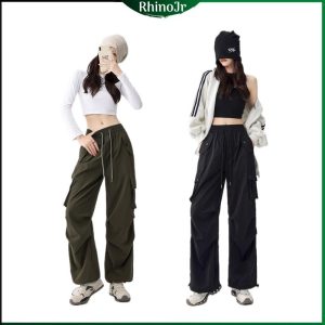 PNT64 Women Cargo Pants Long Pants Loose Oversize Trousers Multi Pocket Classic Woman Pants Seluar Perempuan