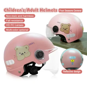 Children/Adult Helmet Battery Car Motorcycle Safety Helmet Summer Half Helmet Parent-child Style