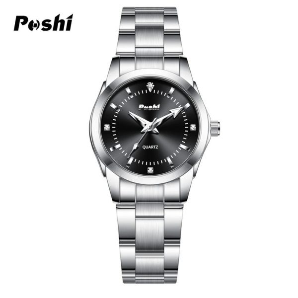 Jam Tangan Wanita, Jenama POSHI, Fesyen Klasik, Pesona, Tali Pinggang Keluli Tahan Karat, Pergerakan Kuarza, Kalis Air, Reka Bentuk Mudah dan Kasual, Termasuk Kotak Percuma, Sesuai untuk Wanita Watches