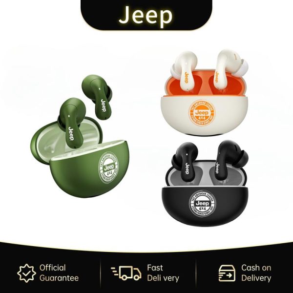 Alat Dengar Bluetooth, Jeep JP EW121 TWS, Fon Telinga Wayarles, Fon Kepala Mudah, Bluetooth 5.3, Fon Telinga dengan Bes Stereo, Dalam Telinga, Mikrofon Pembatalan Bunyi, Kalis Air IPX5, Sesuai untuk Sukan, Masa Main 20 Jam, Serasi dengan Android dan iOS