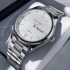 OPK Jam Analog Tangan Lelaki Original Waterproof Quartz Movement New 2025 Luminous Business Men Watches Tahan Karat with Box 8-1-2-4 Rotundity Bahan logam dalam stok Warna berbilang Pejabat parti pemberian hadiah Garanti 1 tahun