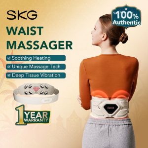 Elon Musk Versi Sama Ibu - Pengurut Belakang Bawah SKG W9 Pro, Pad Pemanas Tanpa Kord Boleh Laras Pengurut Belakang Bergetar Tali Pinggang Lumbar, Hadiah untuk Ibu Ayah Lelaki Wanita alat pengurut