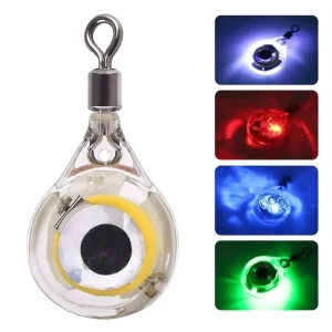 Mini Fishing Lure Light LED Deep Drop Underwater Eye Shape Fishing Squid Fishing Bait Luminous Lure to Attracting Fish Equipment Memancing Outdoor Sports