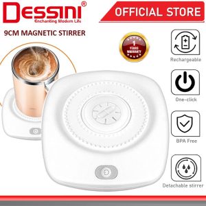 DESSINI ITALY USB Rechargeable Automatic Electric Magnetic Stirrer Agitator Mixer Self Stirring Coffee Shaker Blender