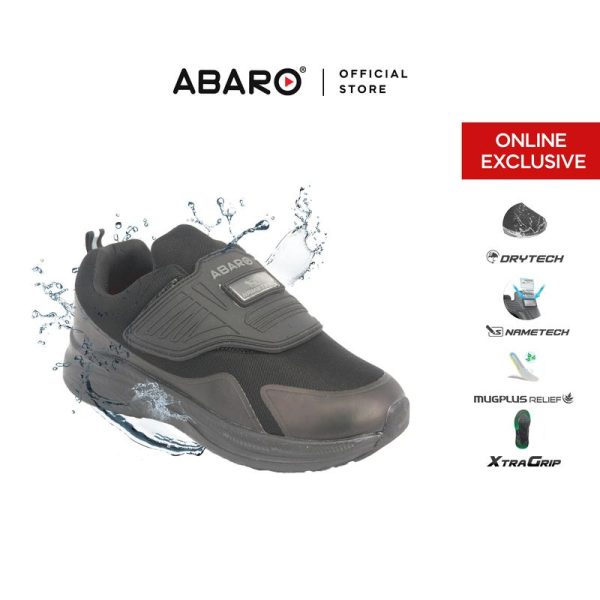 [Online Exclusive] Abaro DryTech + NameTechCanvas Shoes W2861N Sneakers Men/Secondary school/School Shoes/Kasut Sekolah Hitam/Kasut Unsex/K