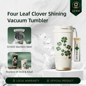 GERM Clover Coffee Cup 500ml S31603 Stainless Steel Thermos Bottle Leakproof Water Bottle Tumbler