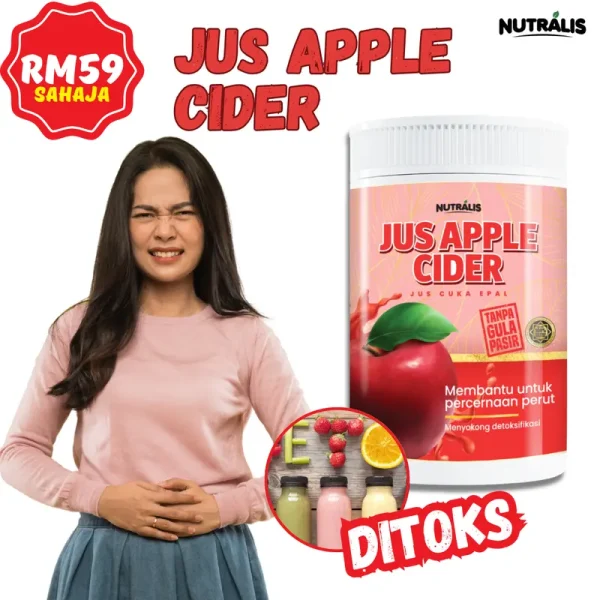 Jus Apple Cider 300g, no-sugar, Organic & Halal