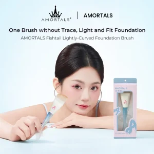 AMORTALS Fishtail Lightly-Curved Foundation Brush Makeup Brush
