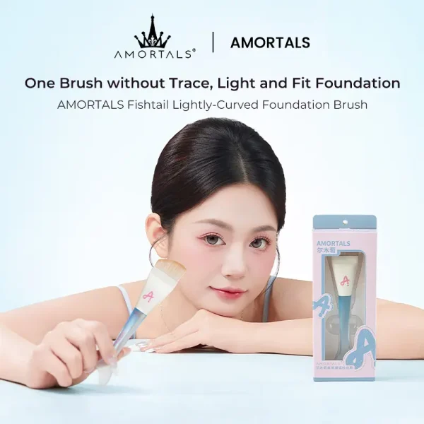 AMORTALS Fishtail Lightly-Curved Foundation Brush Makeup Brush