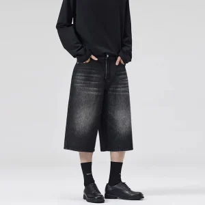 Seluar Jeans Kapas, Longgar, Pinggang Tinggi, Gaya Korea, Seluar Jeans Kasual, Dibasuh, Potongan Kaki Lurus, Ketibaan Baru