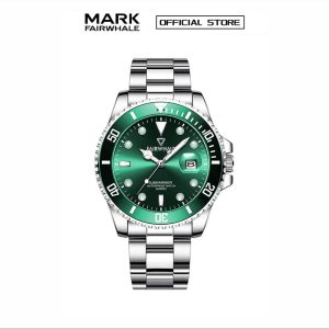 【100% Authentic】Jam Tangan Menyelam, Warna Hijau, Untuk Lelaki, Reka Bentuk Hantu, Trendi, Kalis Air, Kalis Kejutan, Berkilau, Pergerakan Kuarza, Gaya Perniagaan, Kalendar Tunggal, Bentuk Bulat, 5420 Watches