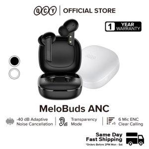 QCY HT05 MeloBuds ANC True Wireless Earbuds TWS Bluetooth Earphone Bluetooth 5.2 Noise-cancellation 6 Mic Clear Call APP Audio Control