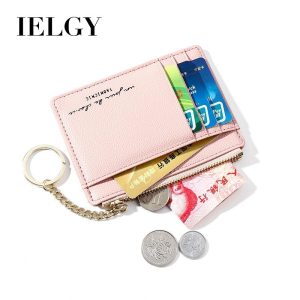 Dompet Syiling Wanita, IELGY, dengan Zip, Pakej Kad Berbilang Kad, Sesuai untuk Perjalanan Selempang