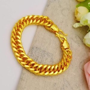 Gelang, Bersalut Emas, Gaya Korea, Saiz 10mm, Untuk Wanita, Bangkok, Gelang Daun Bracelets