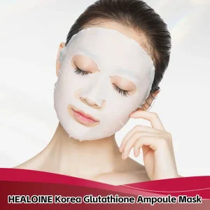 Topeng Ampul Glutathione, HEALOINE, Penjagaan Kulit Pelembap, Berubah Warna, Meningkatkan Tekstur Kulit, Penjagaan Kulit Korea, Dijual oleh Healoine Rasmi
