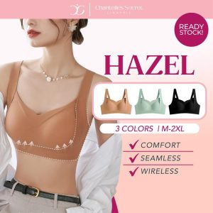 Chantelle Secret M-2XL Wireless Seamless Push Up Bra Zero Feeling Comfort Breathable Gather Women Bra Simple Baju Dalam Wanita Tanpa Wayar