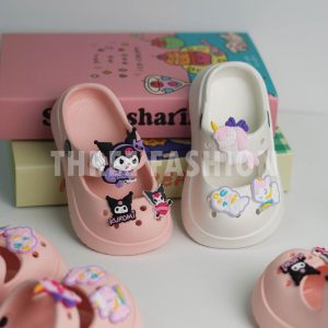 【THREE Fashion】Unicorn Kuromi Slippers Shoes Kids Sandals Muslimah Twins Selipar Kasut Budak Kereta Murah Sandal Casual Wear Slipper Budak Lelaki