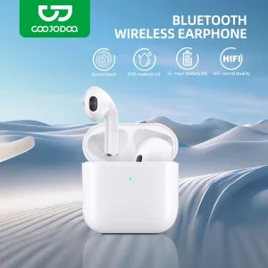 GOOJODOQ J227 TWS Wireless Earphone with Bluetooth 5.0 | Built-in Microphone | Portable Audio AirPods Earbuds | Compatible with IOS Android Windows
