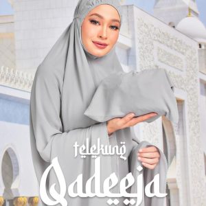 TELEKUNG QADEEJA IRONLESS travel telekung Muslimah Fabric (MATTE TWILL SATIN BY HANAMI)