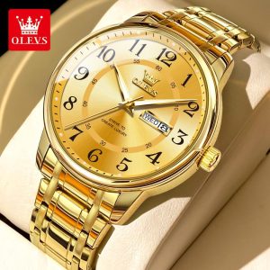 OLEVS Jam Tangan Lelaki Luxury Analog-Digital Stainless Steel Business Waterproof Luminous with Box 2891 Watches Rotundity Bahan logam dalam stok Banyak warna Pejabat parti pemberian hadiah Garanti 1 tahun