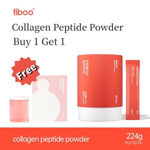 Fiboo Serbuk Peptida Kolagen Untuk Wanita 5000mg Tambahan Kecantikan dengan Vitamin C 28X8g Supplement