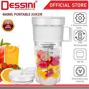 DESSINI ITALY 460mL USB Rechargeable Portable Bottle Juicer Blender Chopper Grinder Mixer Smoothie / Pengisar