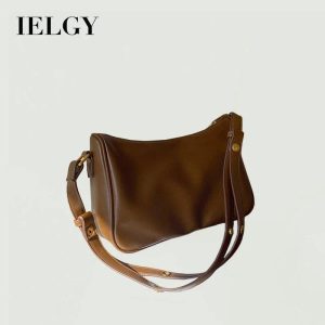 Beg Bahu, IELGY, Hitam, Kasual dan Serba guna, Trendi, Beg Selempang, Untuk Wanita Coklat Bags