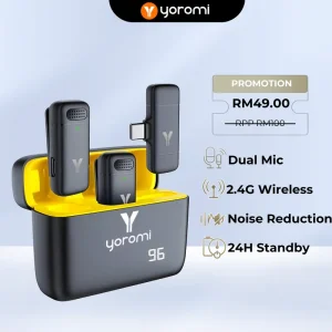 Plug & Play Wireless Clip on Microphone Perfect Live Streaming, Vlogs, Video Recording & Online Teaching Works with Android, Audio Mikrofon