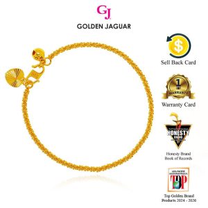 Emas Jaguar (3.36 g) GJ Gelang Tangan Bracelet Bulu Jagung 0.2cm 24K Gold Plated Jewellery (2660201)