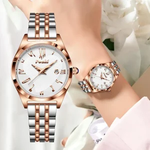 Jam Tangan Mewah Wanita, Fesyen POSHI, Reka Bentuk Hati Retro, Gaya Kasual, Langsing, Jam Tangan Kuarza, Kalis Air, Hadiah Terbaik untuk Wanita