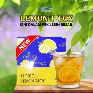 Unico lemon ttox X 5 BOX BESAR 50 sachet