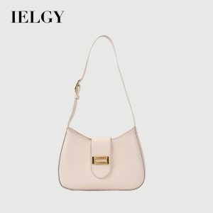 Tote Emas Berpetak Vintaj, Fesyen Musim Panas, Kapasiti Besar, Beg Ketiak Satu Bahu, IELGY Bags Selempang