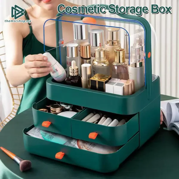 Kotak Penyimpanan Laci, Boleh Dilipat, untuk Barang Kemas dan Kosmetik, Kotak Penyimpanan Kecantikan