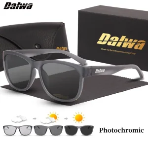 Cermin Mata Hitam Memancing Memandu, Dalwa Photochromic, Untuk Lelaki, Warna Cermin Mata Matahari Terpolarisasi Lelaki, Sesuai untuk Mendaki dan Memancing, Matahari Klasik, Perlindungan UV400, Sukan Luaran Polarized Eyewear Sunglasses Matte Magnetic
