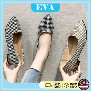 READY STOCK EVA Millennium Shoes Women Pointed Kasut Daily Perempuan Flats Wanita