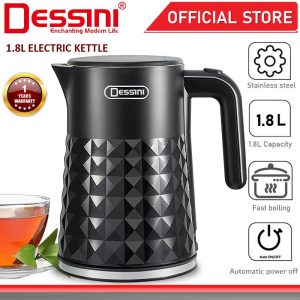 DESSINI ITALY 1.8L Stainless Steel Electric Kettle Automatic Cut Off Boiler Jug Teapot / Cerek